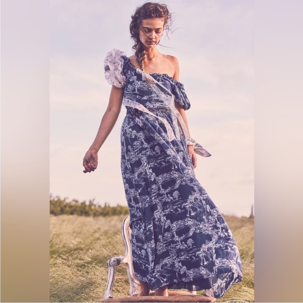 LoveShackFancy Bridget Silk Toile Dress